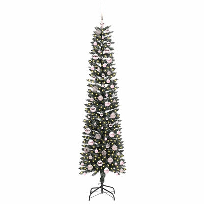 Konstgjord julgran Grön 210 cm PVC och Plast och Stål