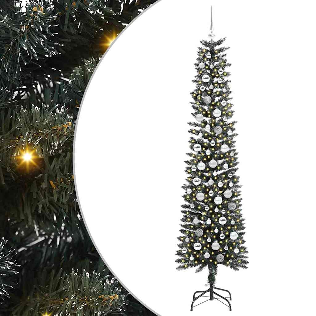 Konstgjord julgran Grön 210 cm PVC och Plast och Stål