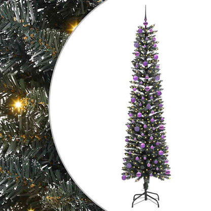 Konstgjord julgran Grön 210 cm PVC och Plast och Stål