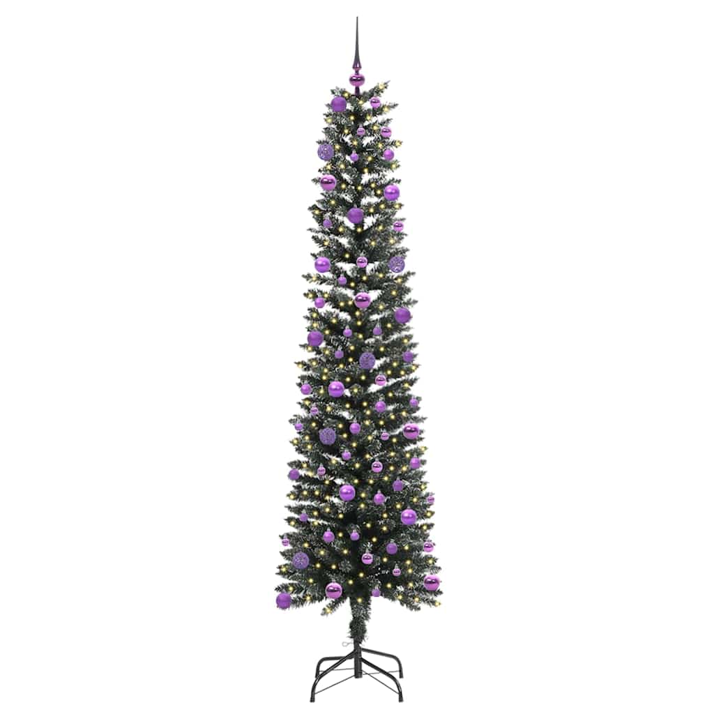 Konstgjord julgran Grön 210 cm PVC och Plast och Stål