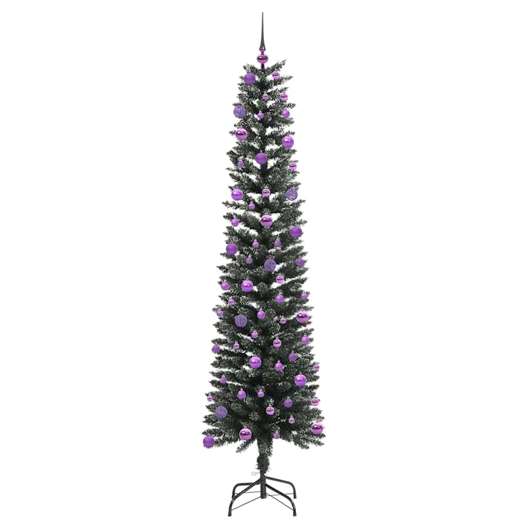 Konstgjord julgran Grön 210 cm PVC och Plast och Stål