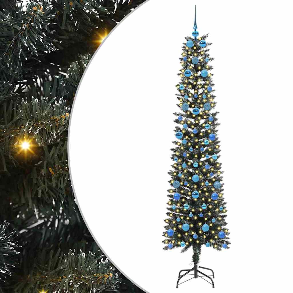 Konstgjord julgran Grön 210 cm PVC och Plast och Stål