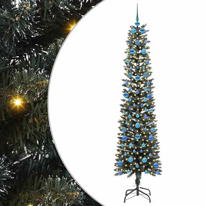 Konstgjord julgran Grön 210 cm PVC och Plast och Stål