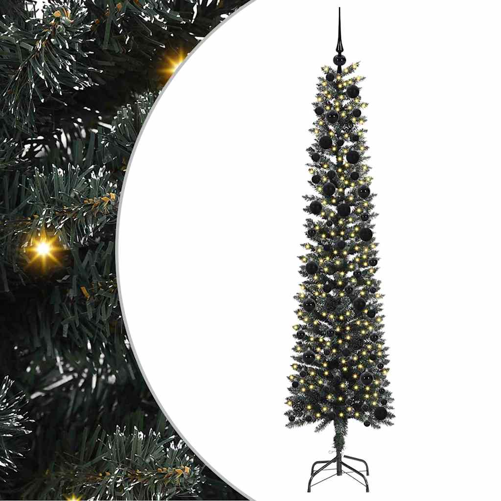 Konstgjord julgran Grön 240 cm PVC och Plast och Stål