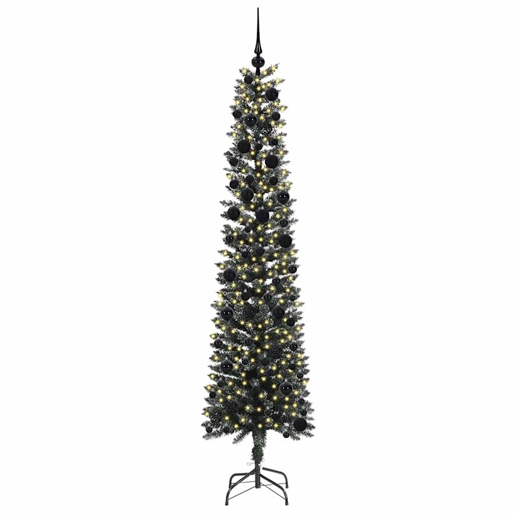 Konstgjord julgran Grön 240 cm PVC och Plast och Stål