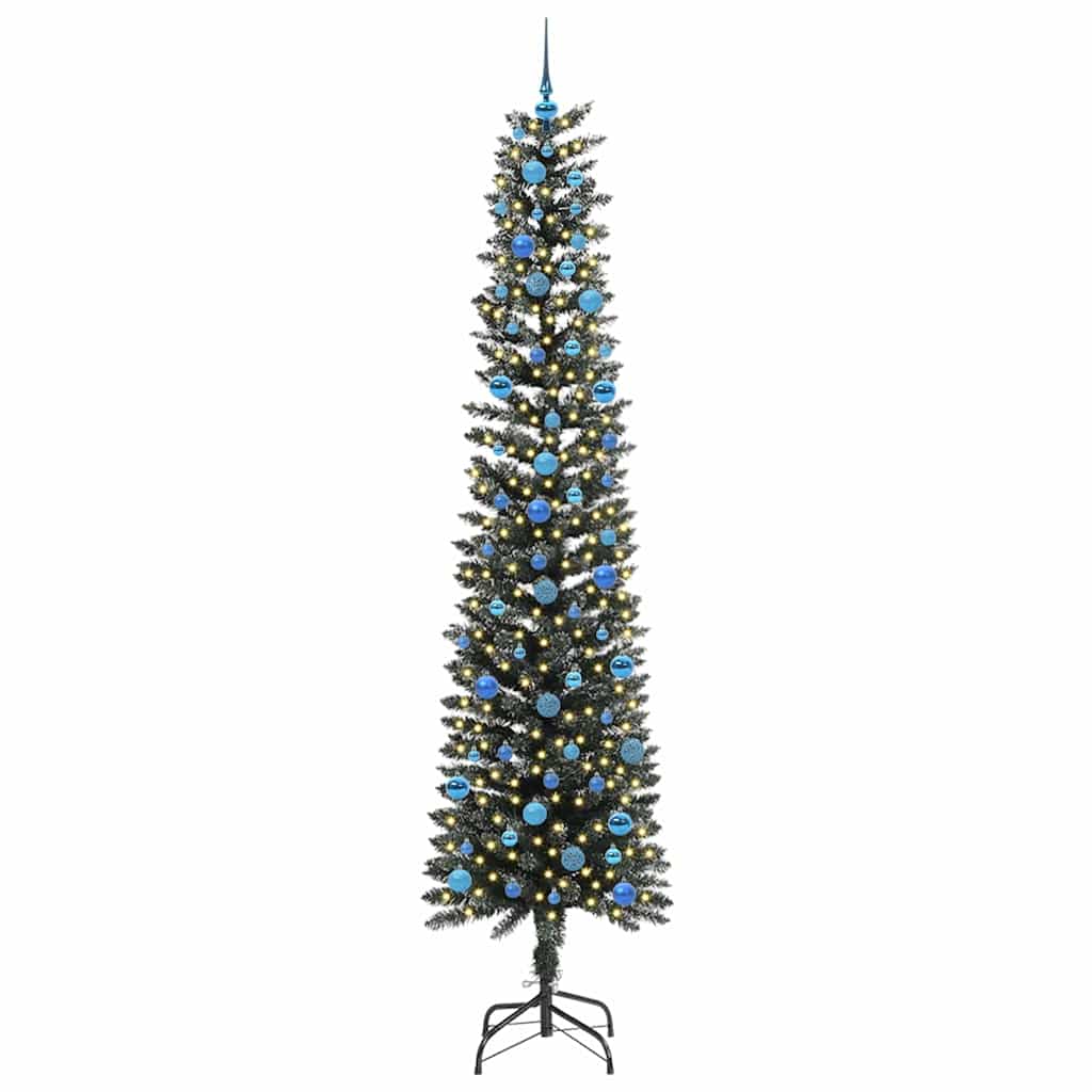 Konstgjord julgran Grön 240 cm PVC och Plast och Stål