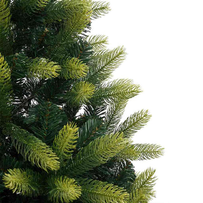Konstgjort Fällbart Julträd 150 LEDs Grön 150 cm PVC och PE
