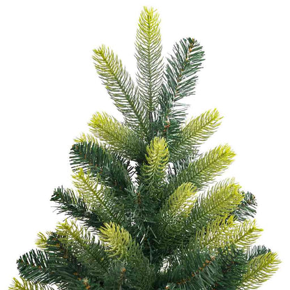 Konstgjort Fällbart Julträd 150 LEDs Grön 150 cm PVC och PE