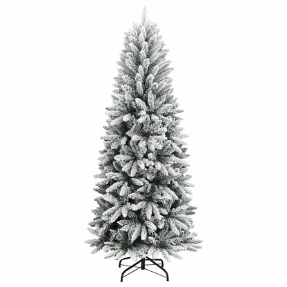 Konstgjord julgran Vit 240 cm PVC och plast och stål och PE