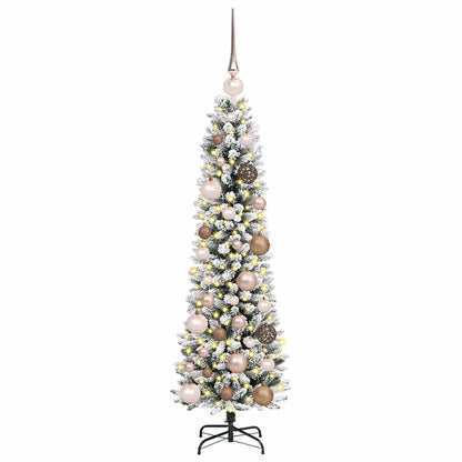Konstgjord julgran Vit 120 cm PVC och Metall och Plast