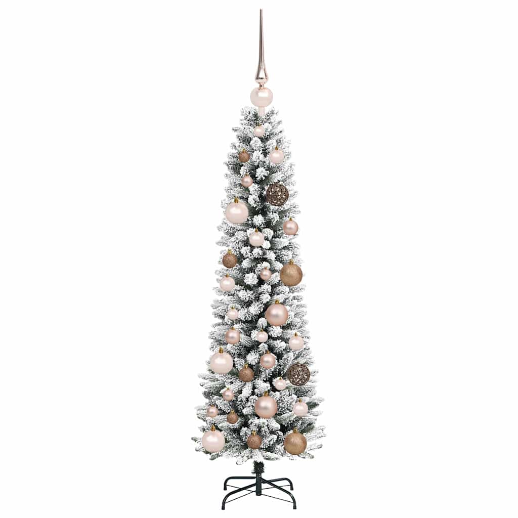 Konstgjord julgran Vit 120 cm PVC och Metall och Plast