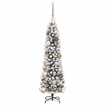 Konstgjord julgran Vit 120 cm PVC och Metall och Plast