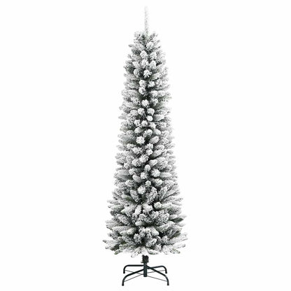 Konstgjord julgran Vit 120 cm PVC och Metall och Plast