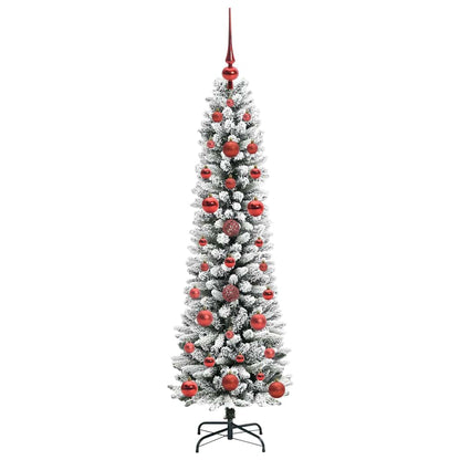 Konstgjord julgran Vit 120 cm PVC och Metall och Plast