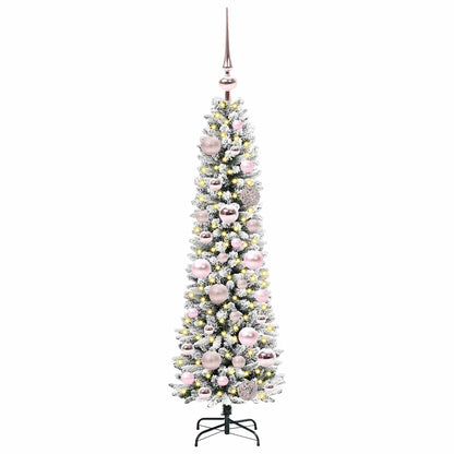 Konstgjord julgran Vit 120 cm PVC och Metall och Plast