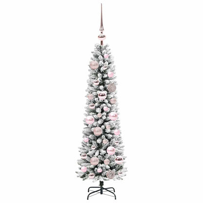 Konstgjord julgran Vit 120 cm PVC och Metall och Plast