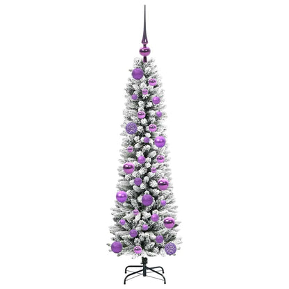Konstgjord julgran Vit 120 cm PVC och Metall och Plast