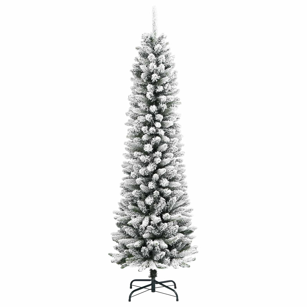 Konstgjord julgran Vit 150 cm PVC och Metall och Plast