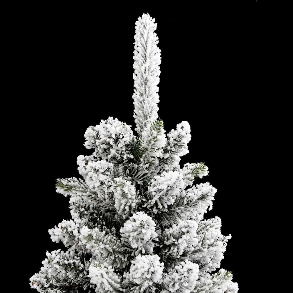Konstgjord julgran Vit 150 cm PVC och Metall och Plast