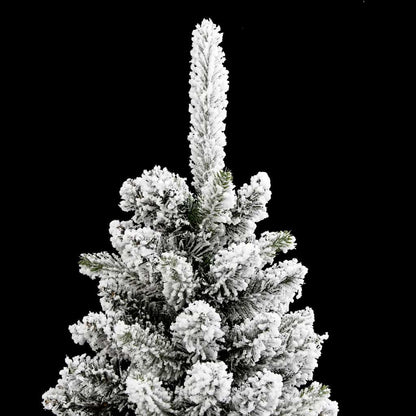 Konstgjord julgran Vit 180 cm PVC och Metall och Plast