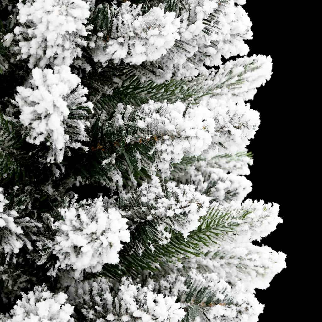 Konstgjord julgran Vit 210 cm PVC och Metall och Plast