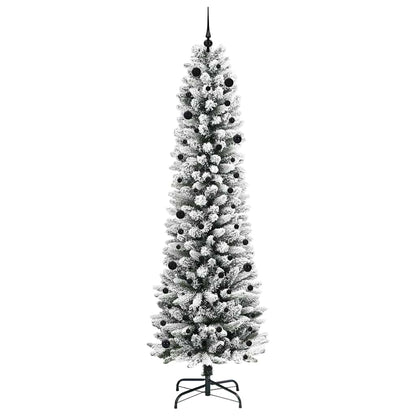 Konstgjord julgran Vit 240 cm PVC och Metall och Plast