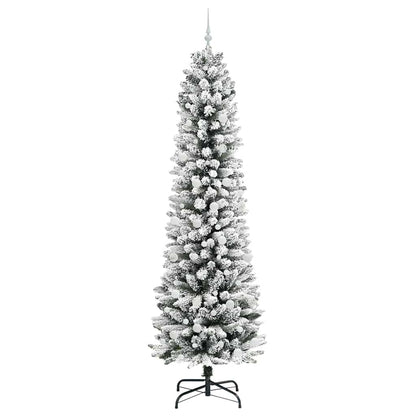 Konstgjord julgran Vit 240 cm PVC och Metall och Plast