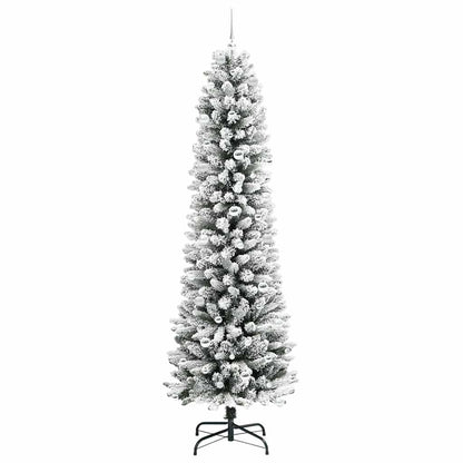 Konstgjord julgran Vit 240 cm PVC och Metall och Plast
