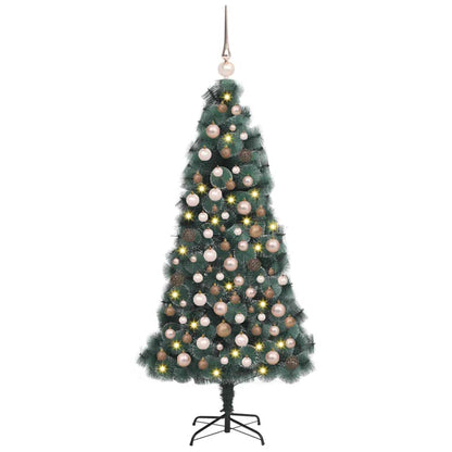 Konstgjord förbelyst julgran med kulset Grön 120 cm PET