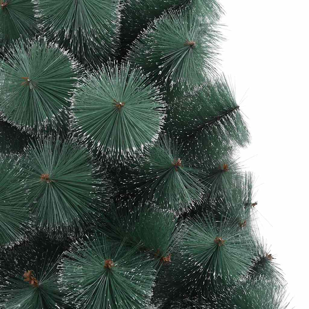 Kunstig förbelyst julgran med bollar Grön 150 cm PET