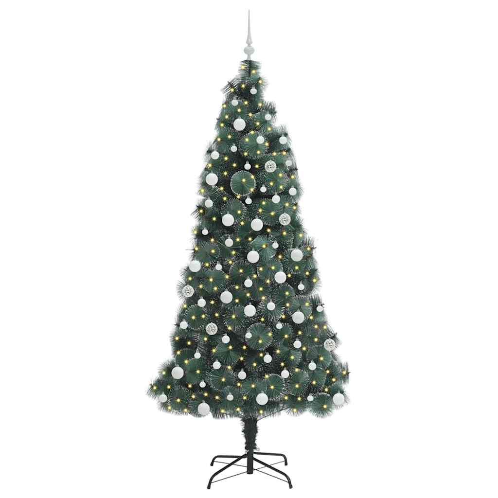 Konstigt Förbelyst Julgran med Bollsats Grön 210 cm PET