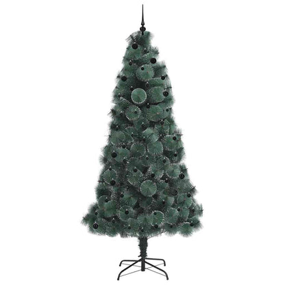 Konstgjord förbelyst julgran med bollsats Grön 240 cm PET