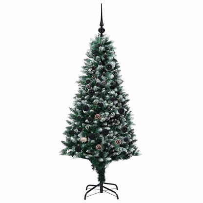 Konstgjord julgran Grön 150 cm PVC och Stål och Plast
