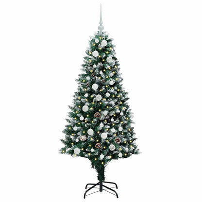 Konstgjord julgran Grön 150 cm PVC och Stål och Plast
