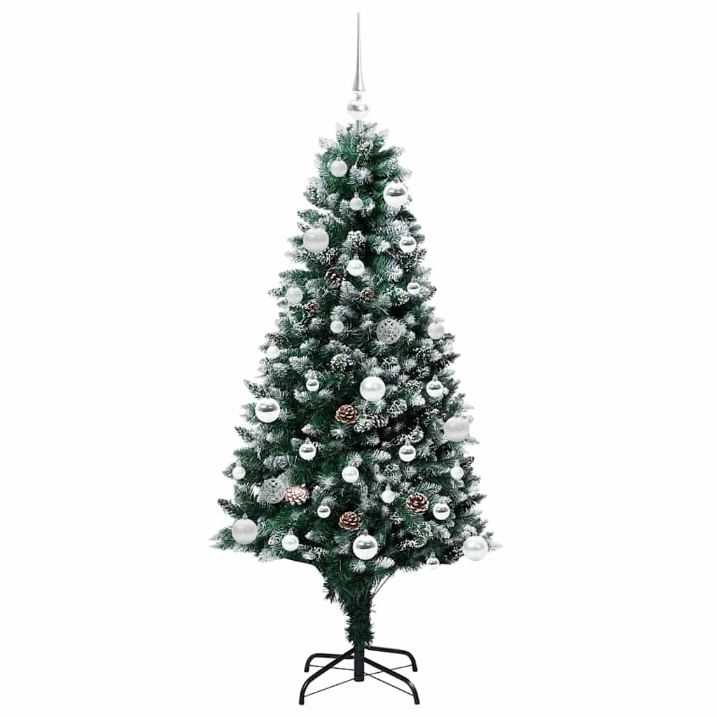 Konstgjord julgran Grön 150 cm PVC och Stål och Plast