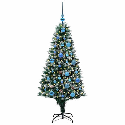Konstgjord julgran Grön 150 cm PVC och Stål och Plast
