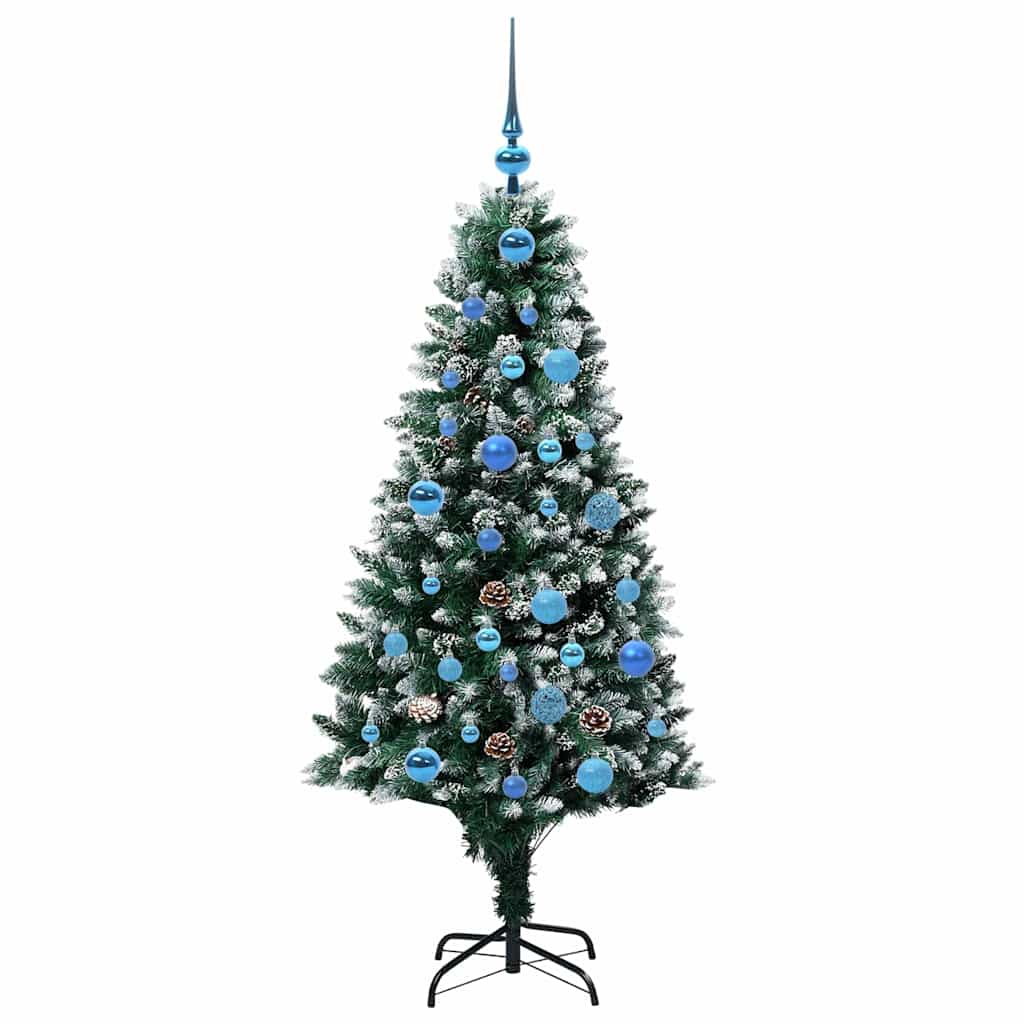 Konstgjord julgran Grön 150 cm PVC och Stål och Plast