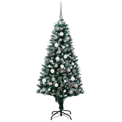 Konstgjord julgran Grön 180 cm PVC och Stål och Plast