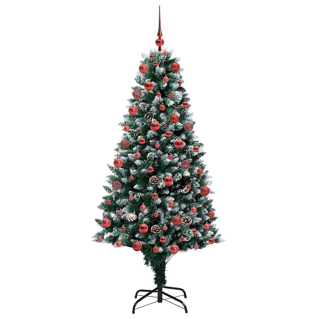 Konstgjord julgran Grön 180 cm PVC och Stål och Plast