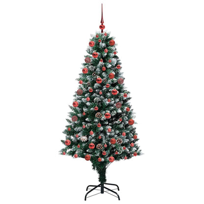 Konstgjord julgran Grön 180 cm PVC och Stål och Plast