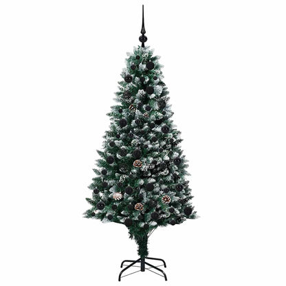 Konstgjord julgran Grön 180 cm PVC och Stål och Plast