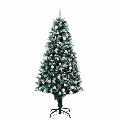 Konstgjord julgran Grön 180 cm PVC och Stål och Plast