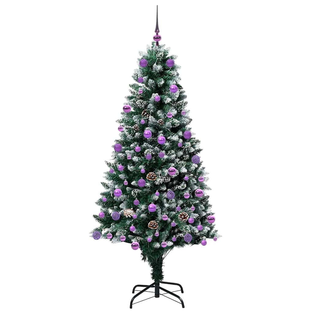 Konstgjord julgran Grön 180 cm PVC och Stål och Plast