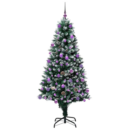 Konstgjord julgran Grön 180 cm PVC och Stål och Plast