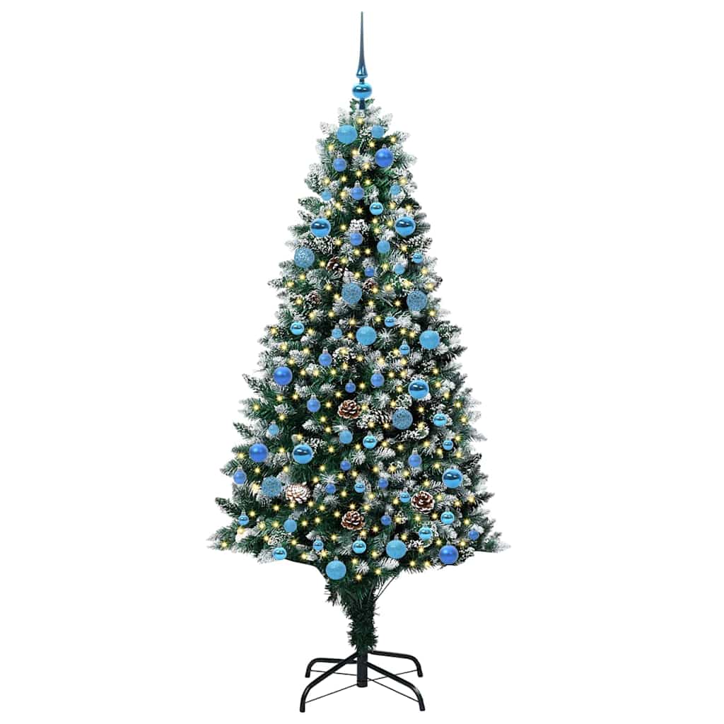 Konstgjord julgran Grön 180 cm PVC och Stål och Plast
