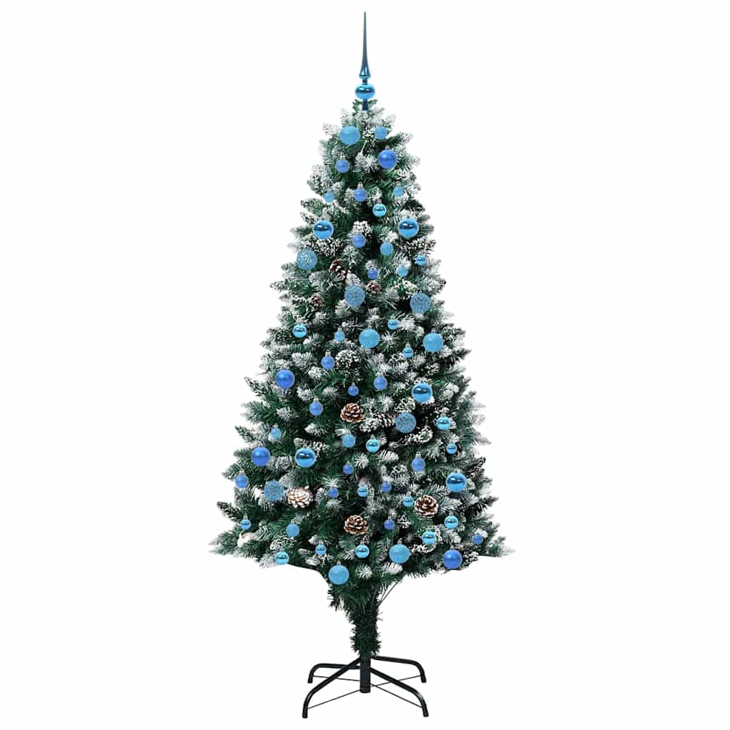 Konstgjord julgran Grön 180 cm PVC och Stål och Plast