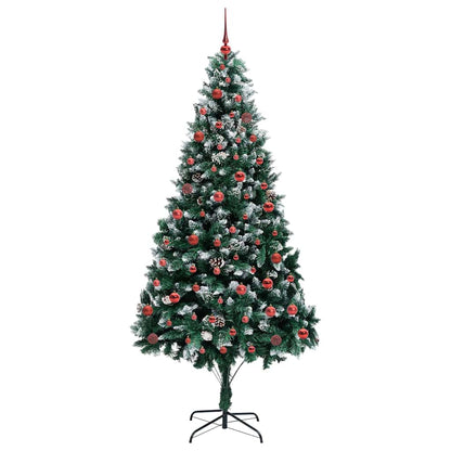 Konstgjord julgran Grön 210 cm PVC och Stål och Plast