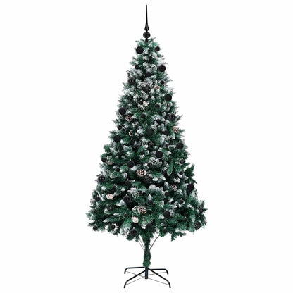 Konstgjord julgran Grön 210 cm PVC och Stål och Plast