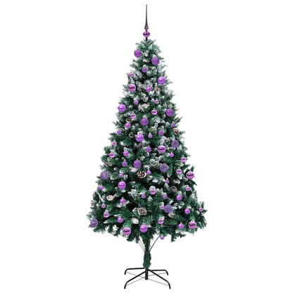 Konstgjord julgran Grön 210 cm PVC och Stål och Plast