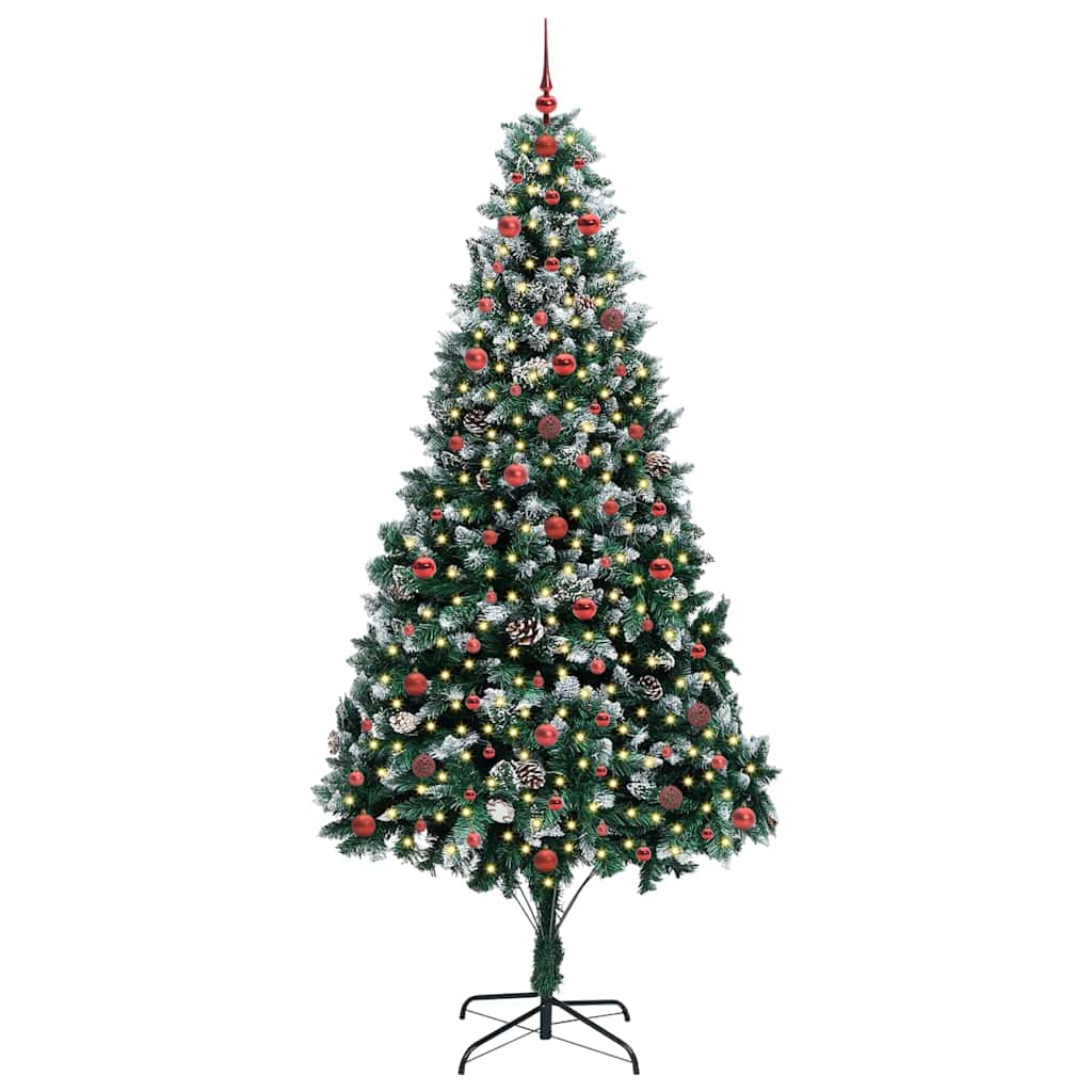 Konstgjord julgran Grön 240 cm PVC och Stål och Plast